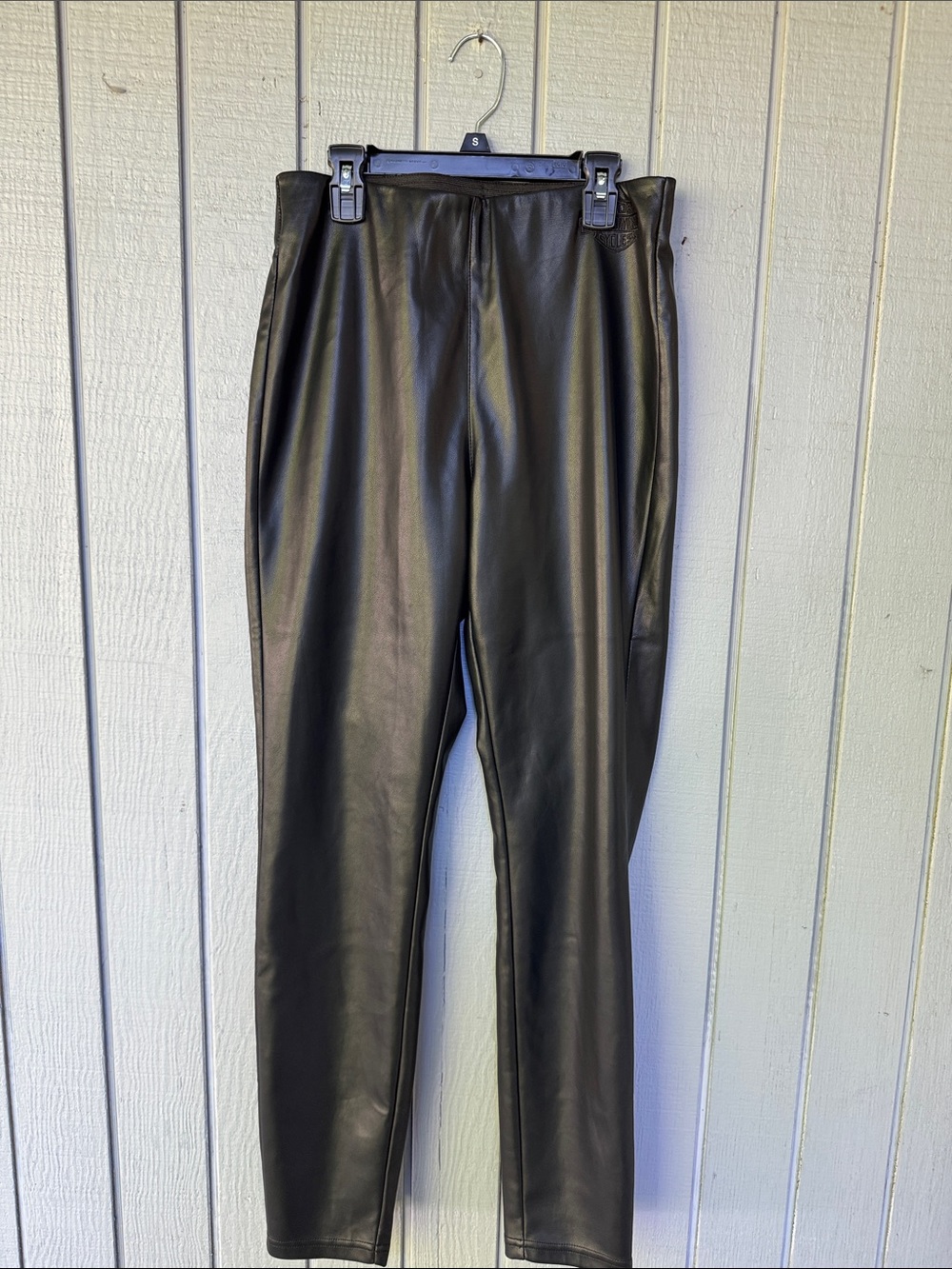 Harley Davidson Faux Leather Black Pant Size M